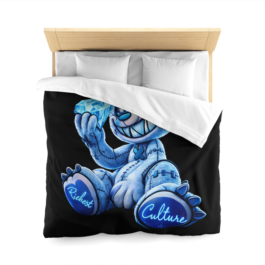 Duvet Cover - Blue Ice Grin Teddy Bear Graphic