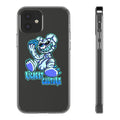 Clear Phone Case — "Richest Culture" Blue Grinning Bear Graphic