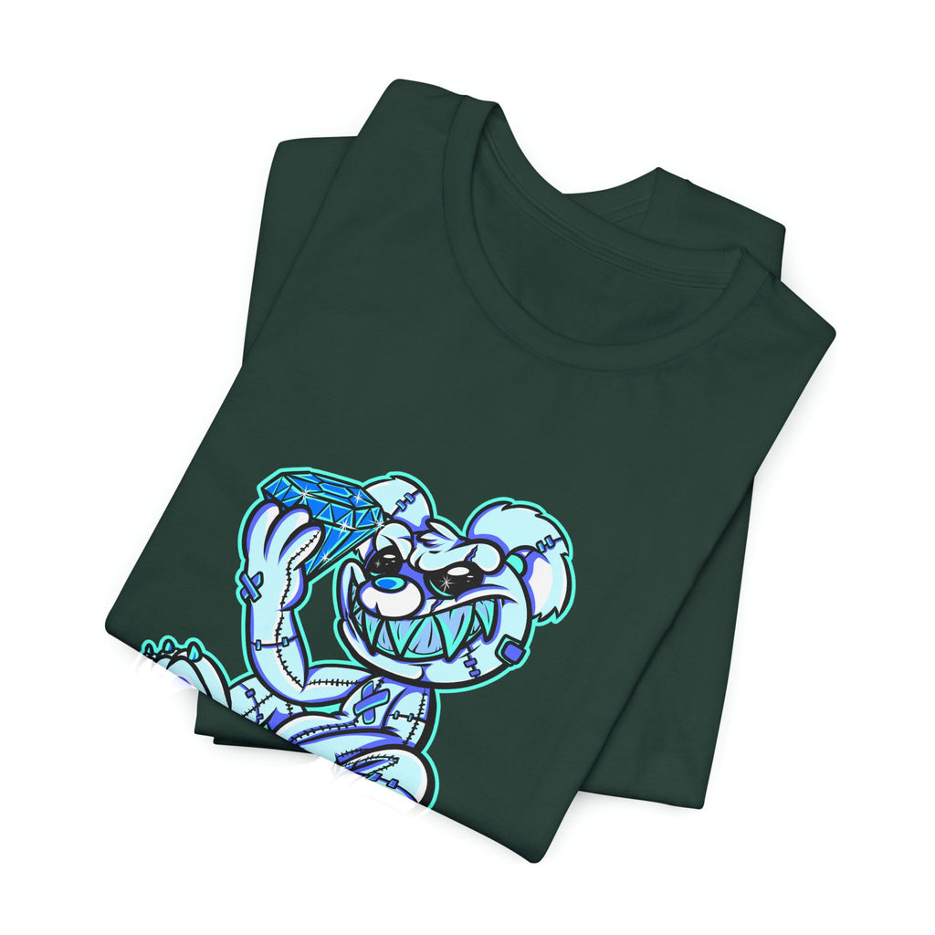 Tee — 'Richest Culture' Blue Cartoon Bear Graphic Shirt