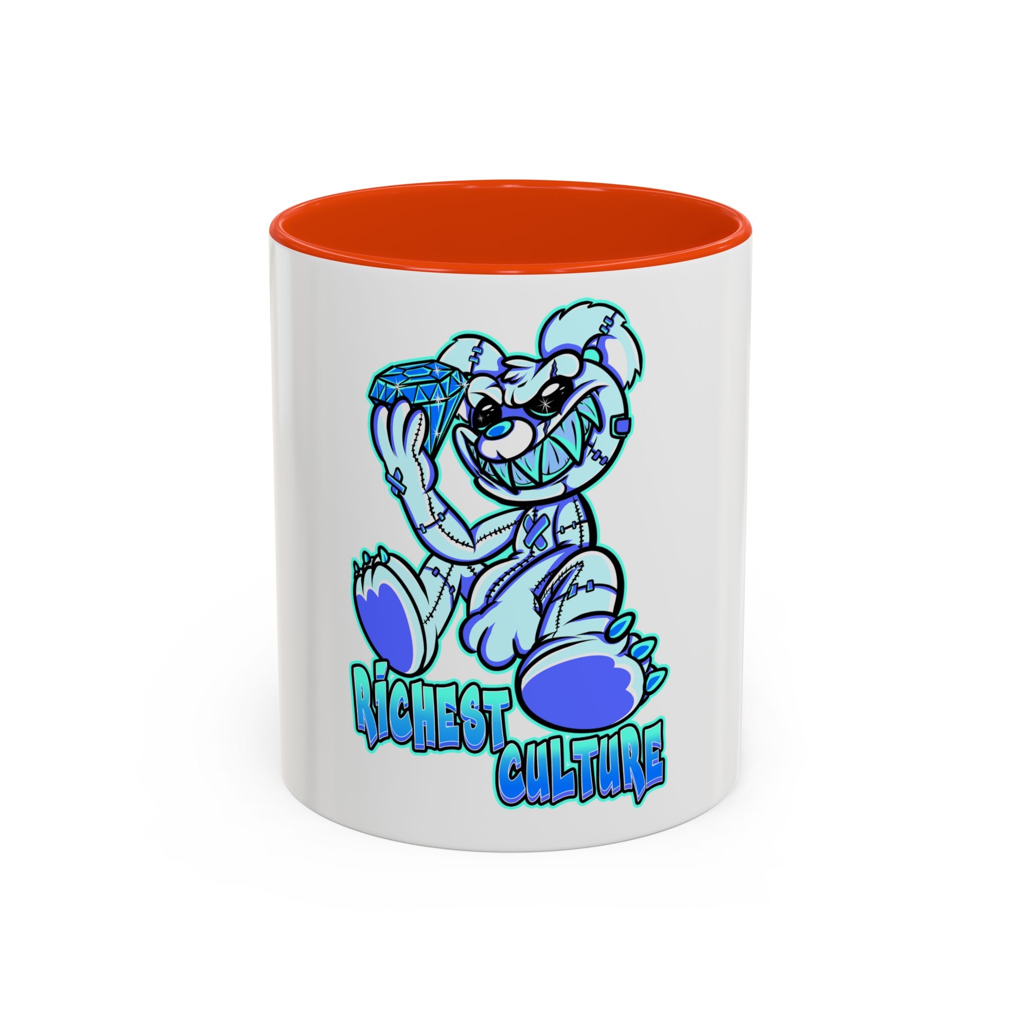 Colorful Mug — Playful 'Richest Culture' Cartoon Bear Coffee Cup (11oz/15oz)