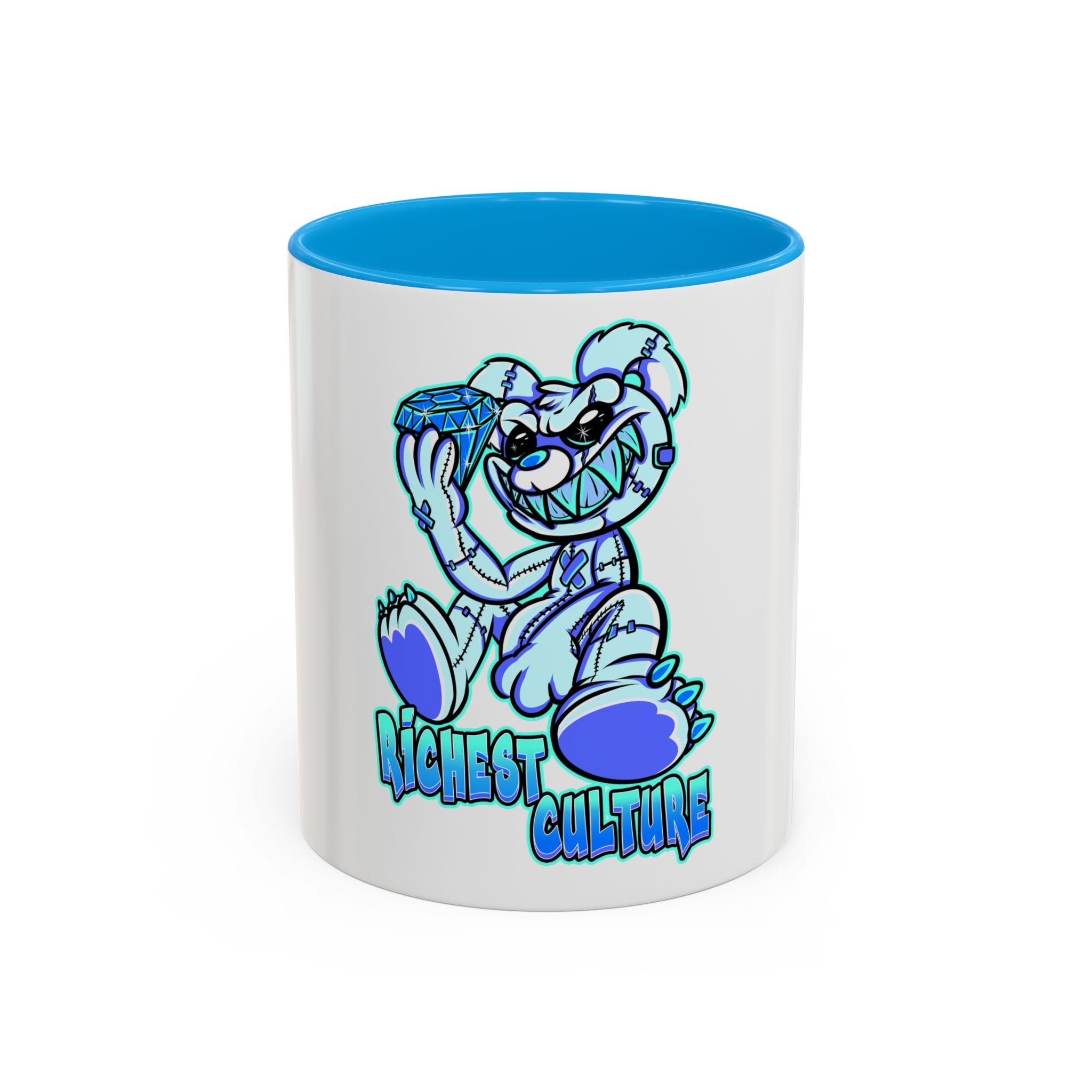 Colorful Mug — Playful 'Richest Culture' Cartoon Bear Coffee Cup (11oz/15oz)