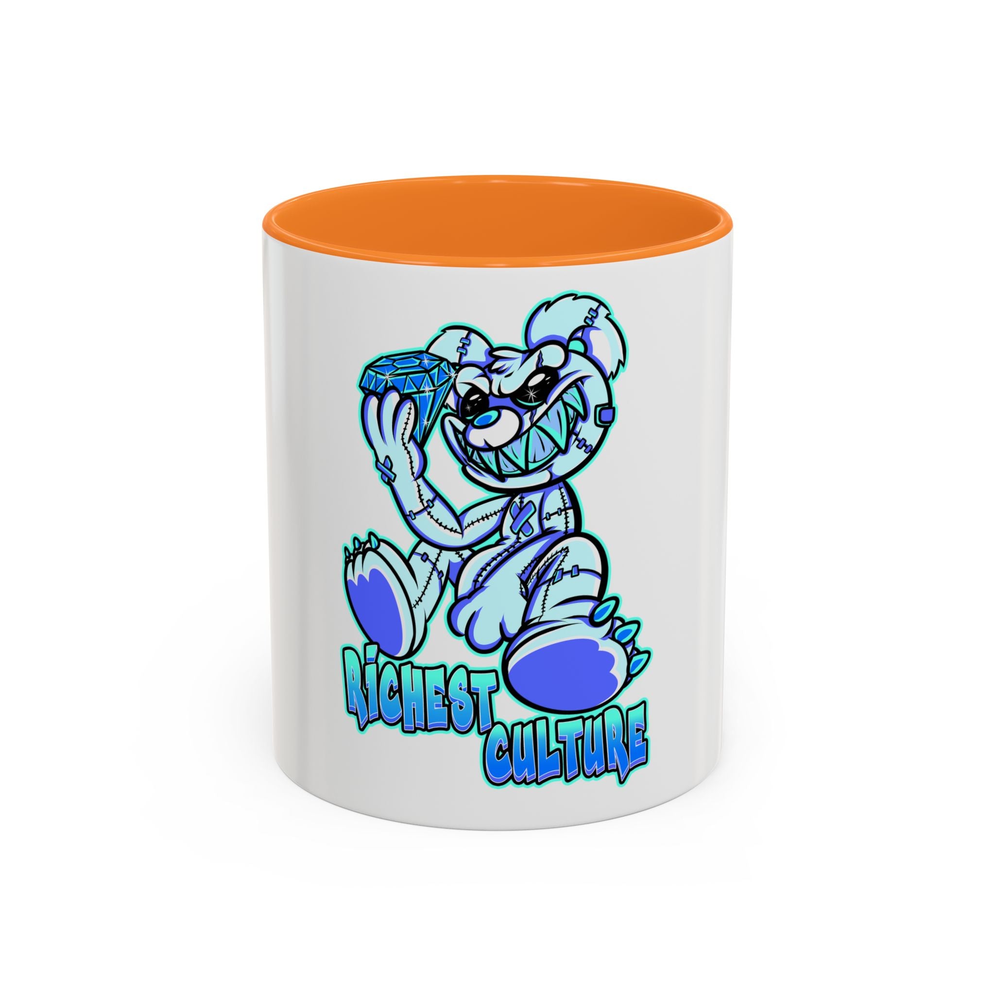 Colorful Mug — Playful 'Richest Culture' Cartoon Bear Coffee Cup (11oz/15oz)