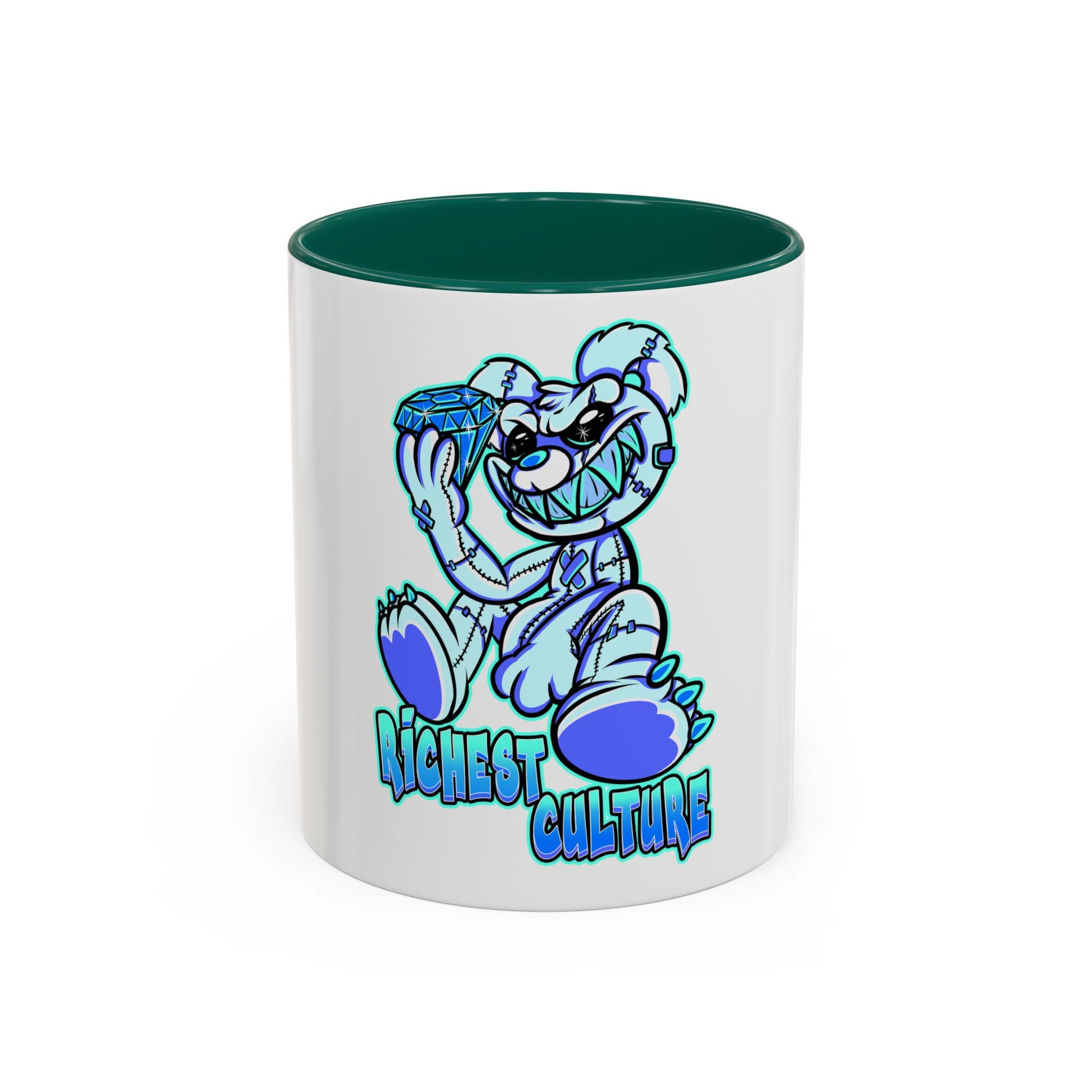 Colorful Mug — Playful 'Richest Culture' Cartoon Bear Coffee Cup (11oz/15oz)