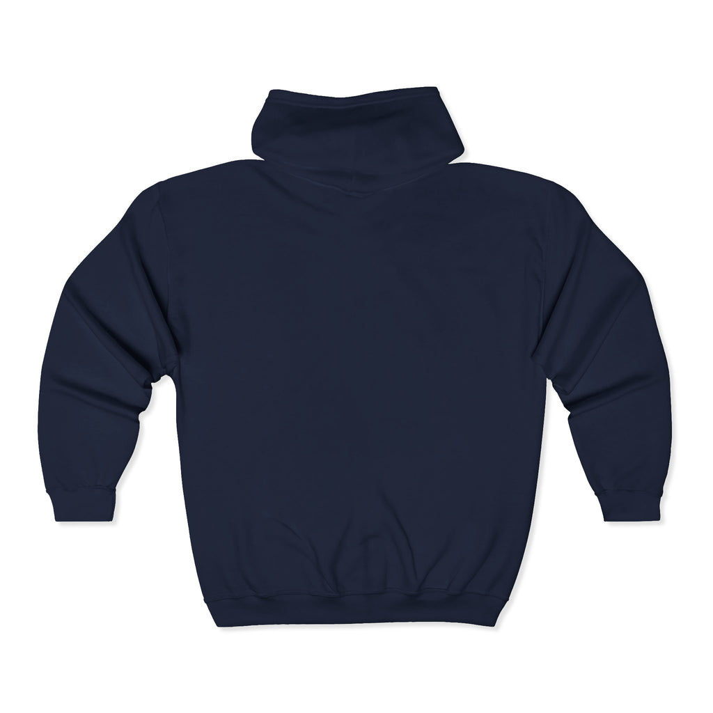 Zip Hoodie — Blue Smiling Teddy Bear Graphic