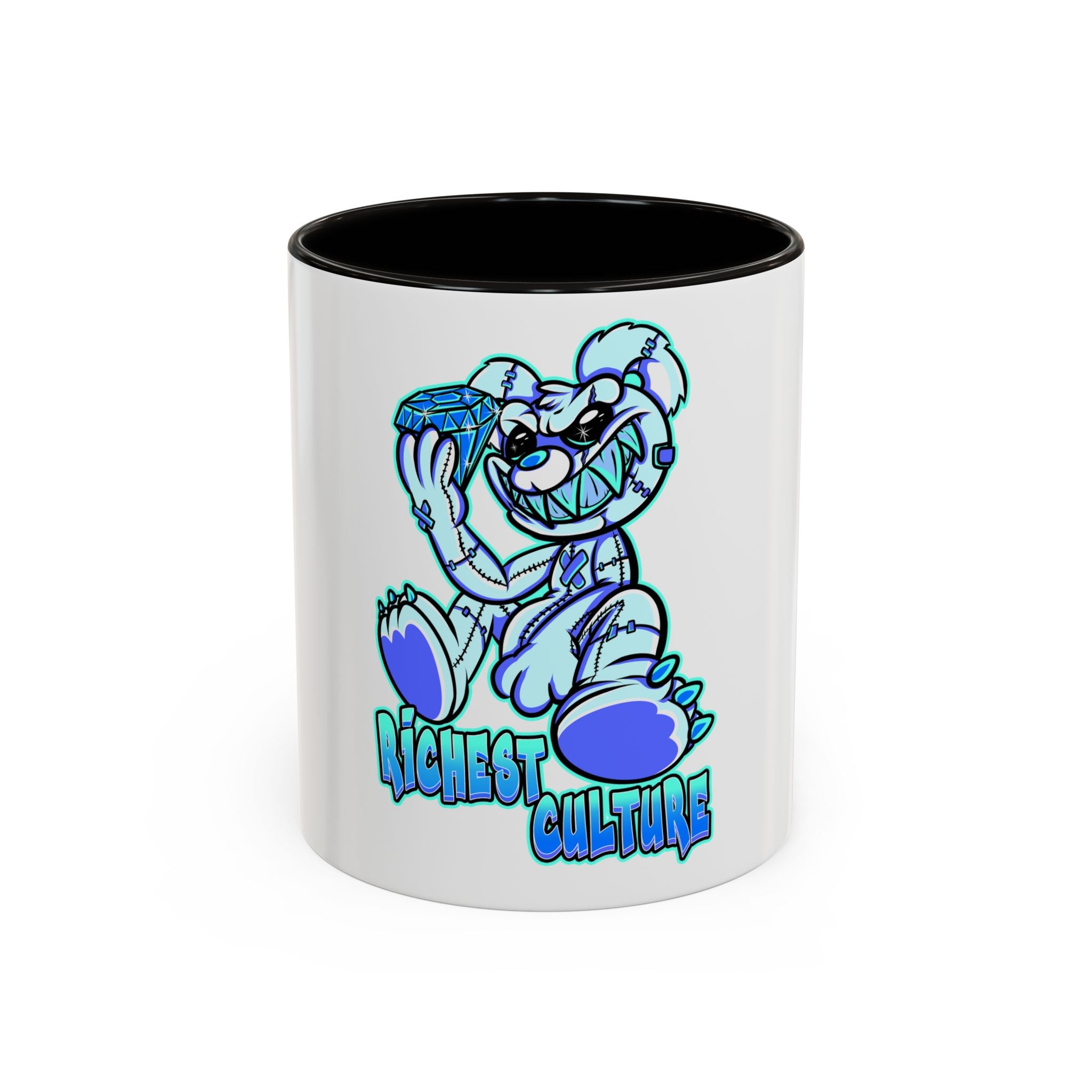 Colorful Mug — Playful 'Richest Culture' Cartoon Bear Coffee Cup (11oz/15oz)