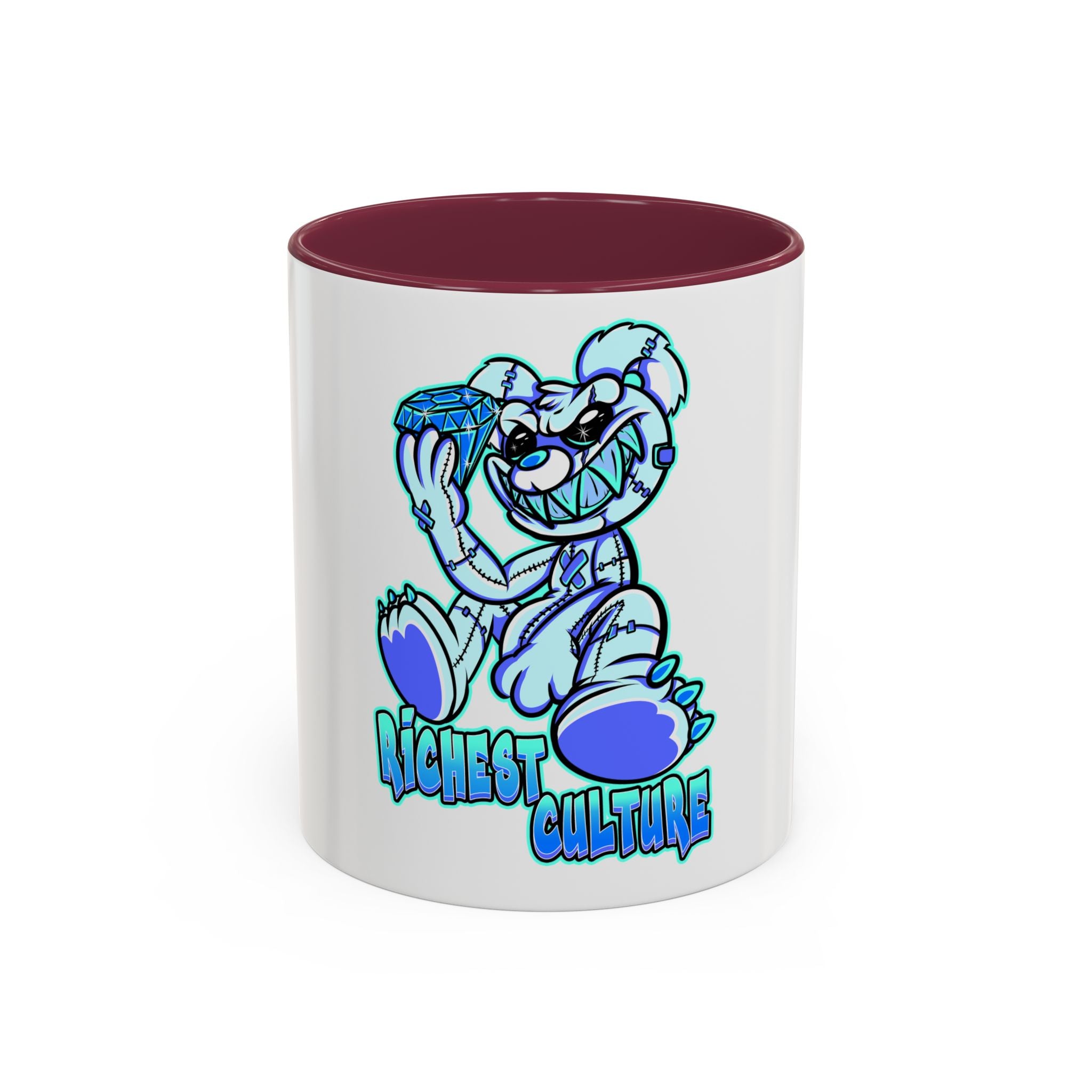 Colorful Mug — Playful 'Richest Culture' Cartoon Bear Coffee Cup (11oz/15oz)