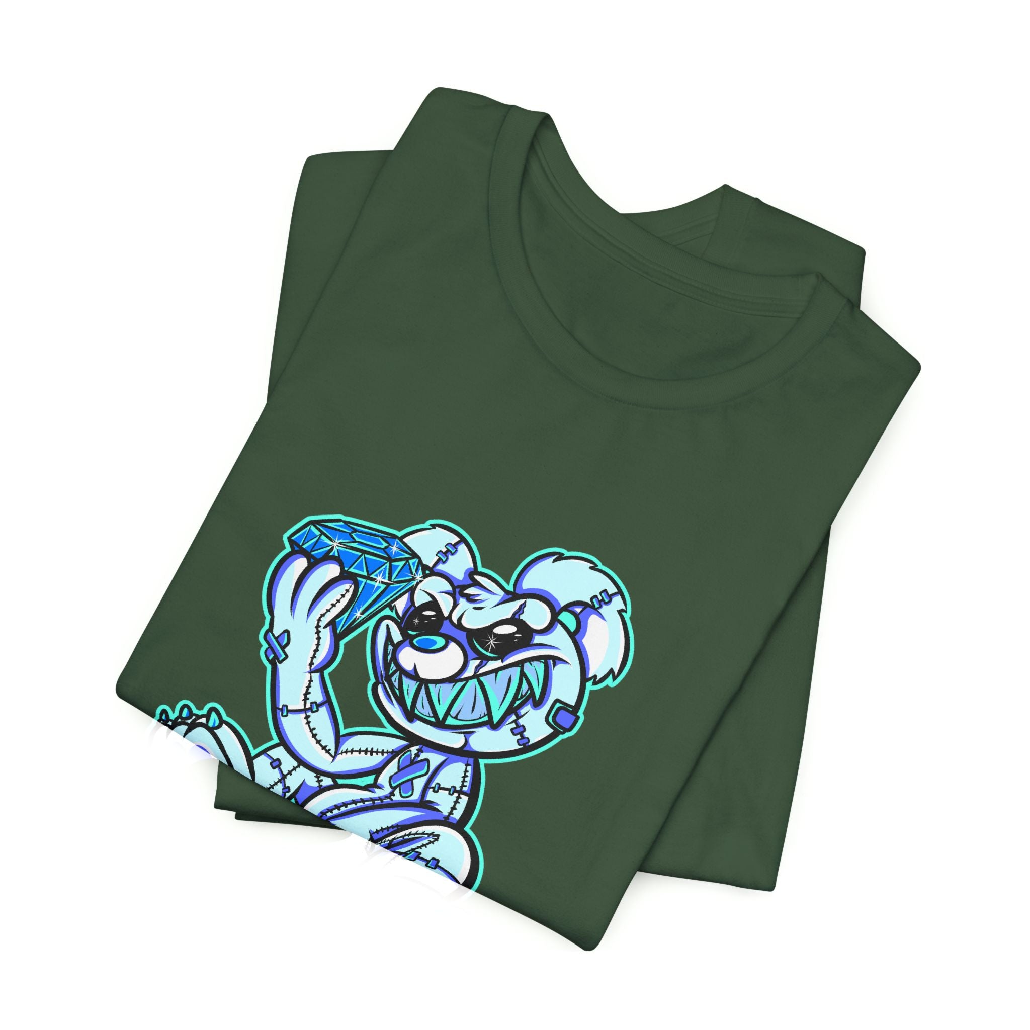 Tee — 'Richest Culture' Blue Cartoon Bear Graphic Shirt