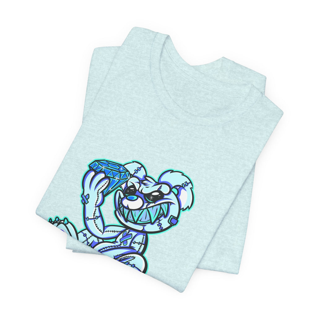 Tee — 'Richest Culture' Blue Cartoon Bear Graphic Shirt