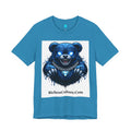 Blue Neon Grizzly Tee — Fierce Bear Graphic Shirt with 'RichestCulture.com'