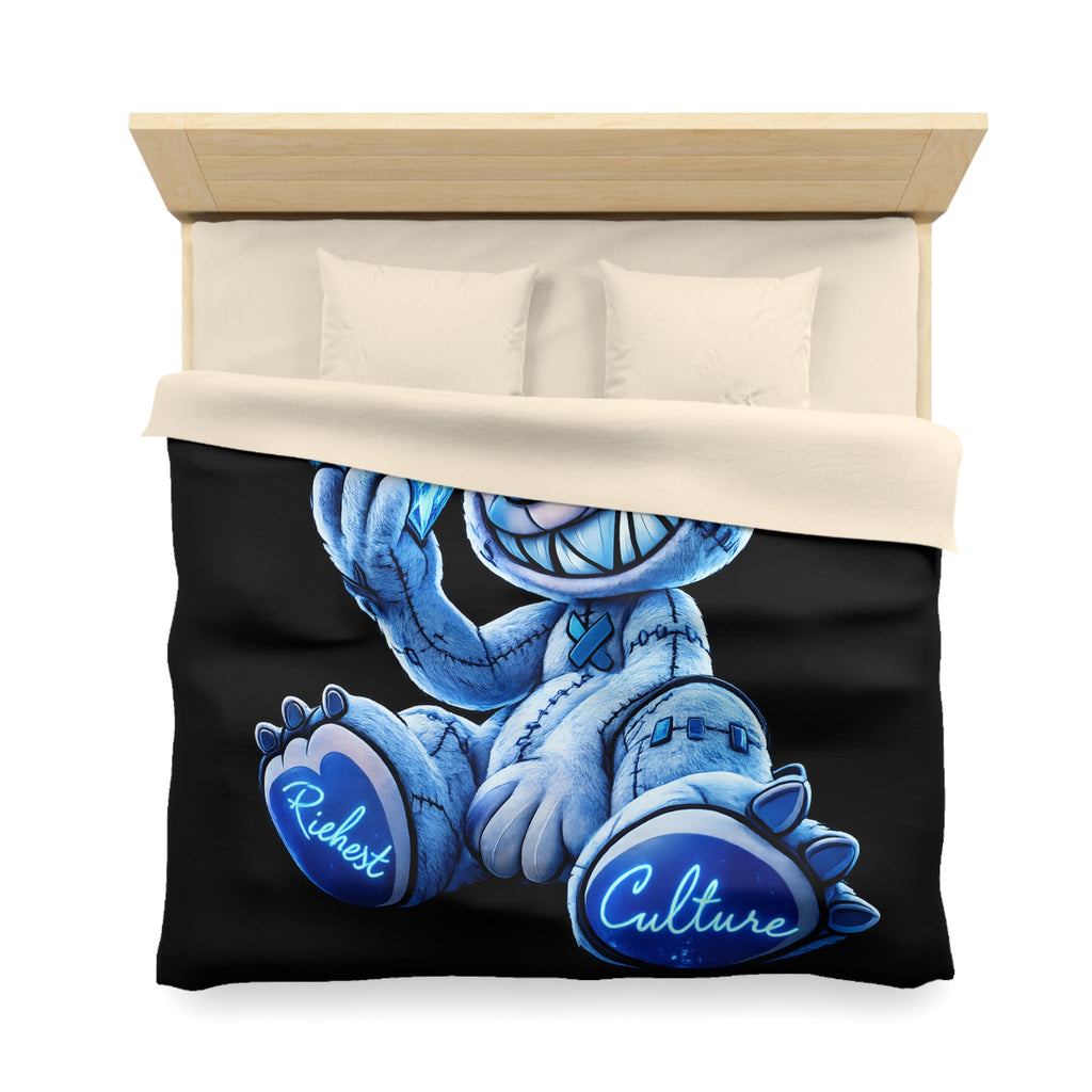 Duvet Cover - Blue Ice Grin Teddy Bear Graphic