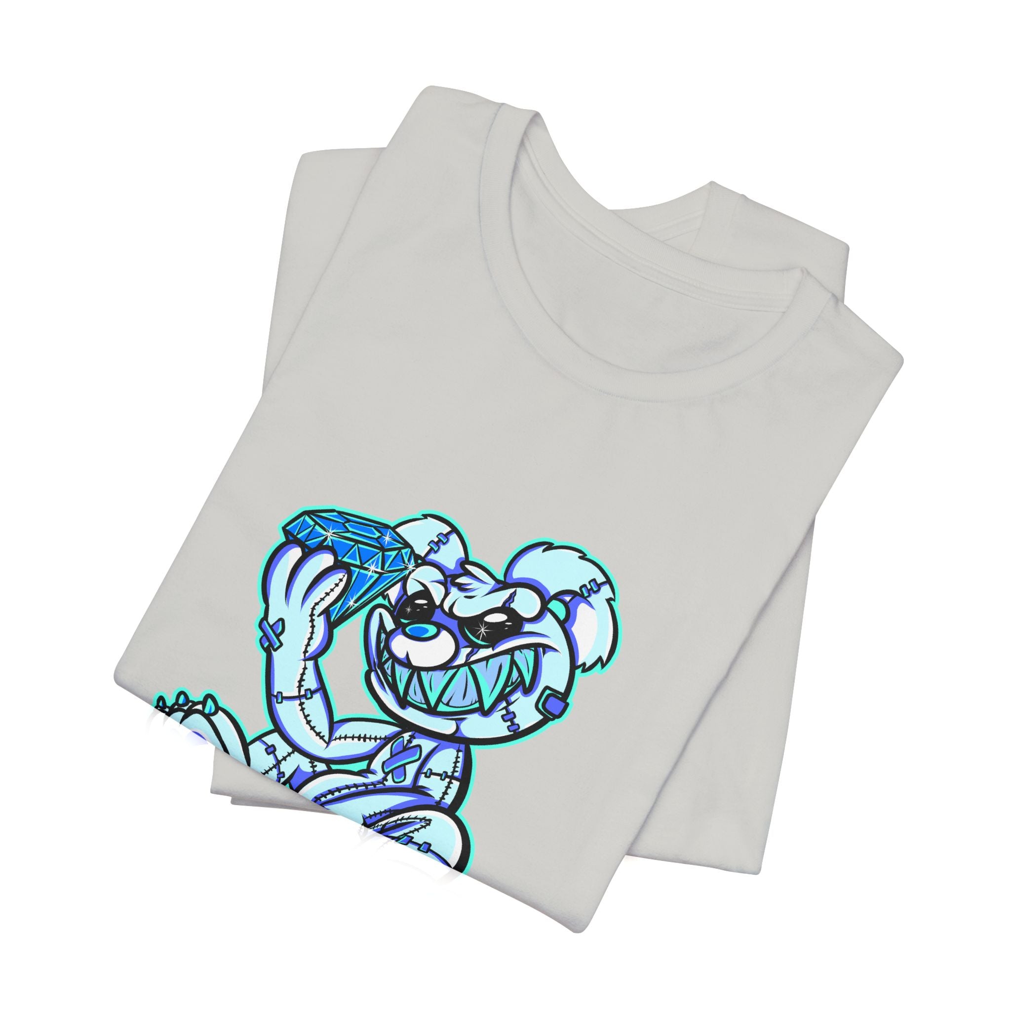 Tee — 'Richest Culture' Blue Cartoon Bear Graphic Shirt
