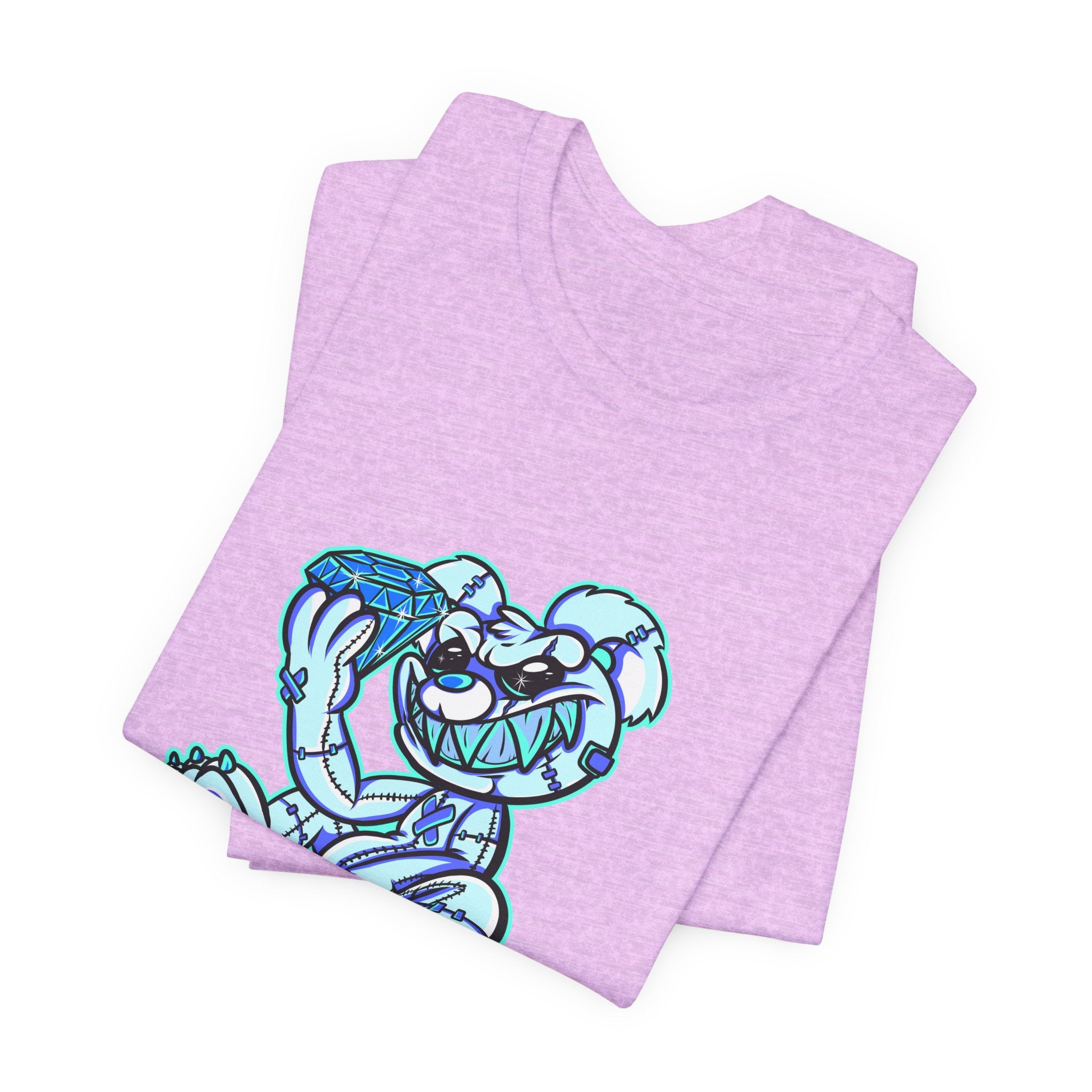 Tee — 'Richest Culture' Blue Cartoon Bear Graphic Shirt