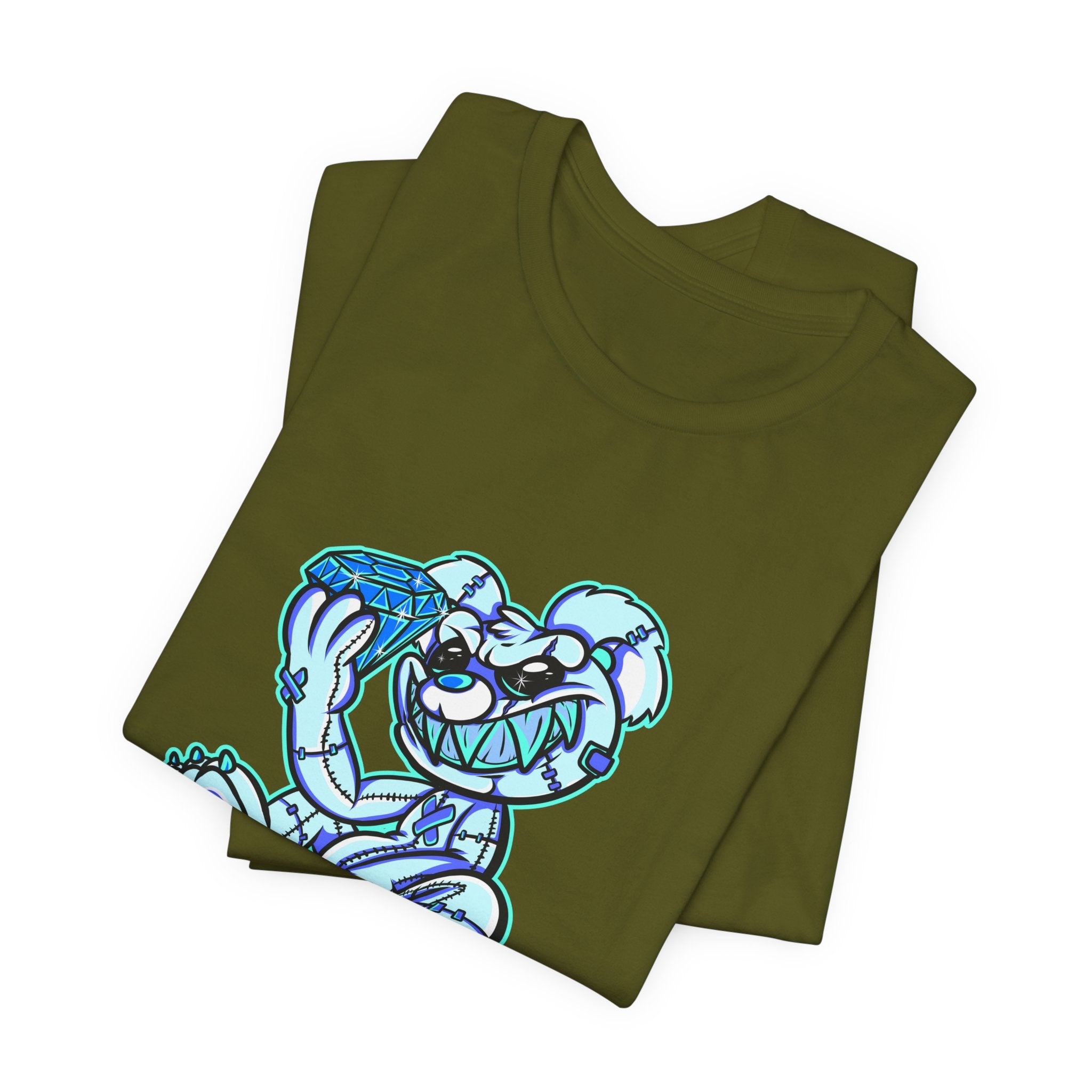 Tee — 'Richest Culture' Blue Cartoon Bear Graphic Shirt