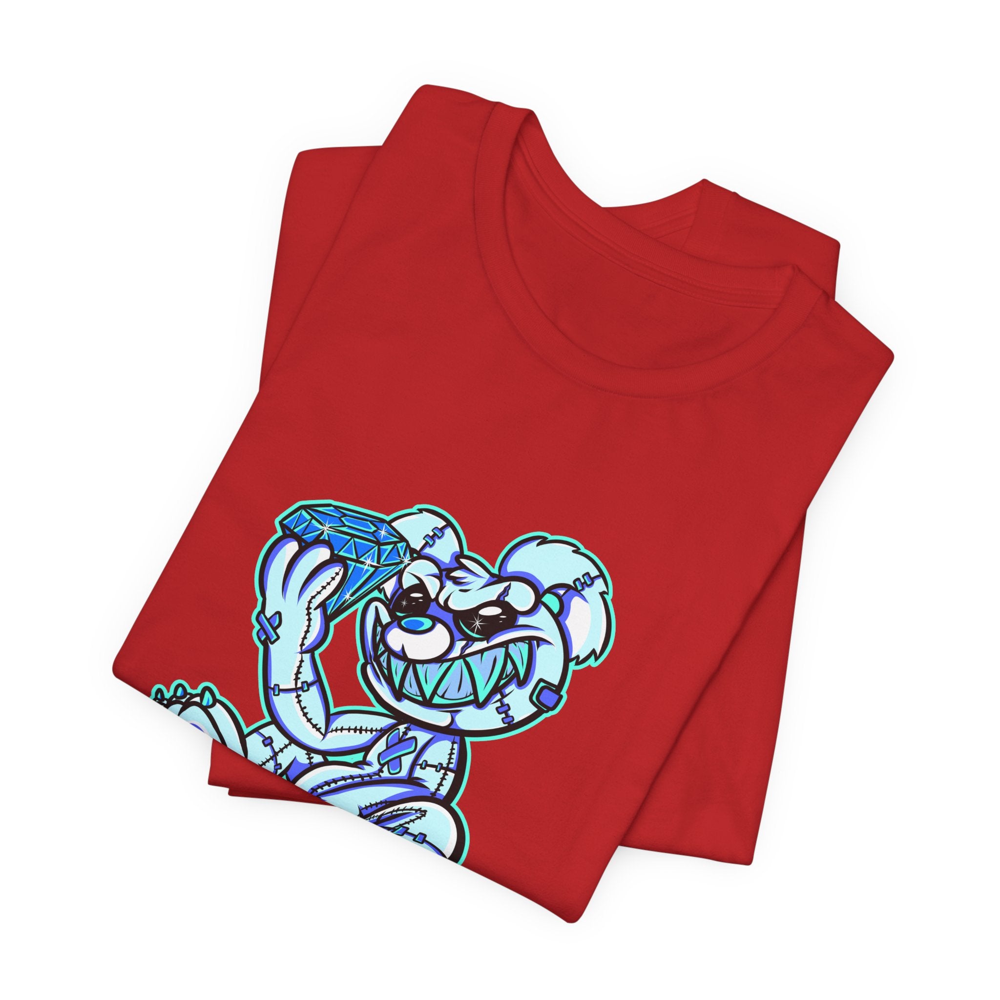 Tee — 'Richest Culture' Blue Cartoon Bear Graphic Shirt